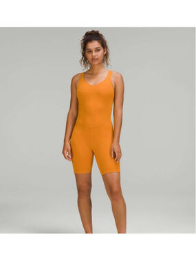 Lululemon Align Onesie 8” Autumn Orange Size 6 Athletic Jumpsuit Romper Workout